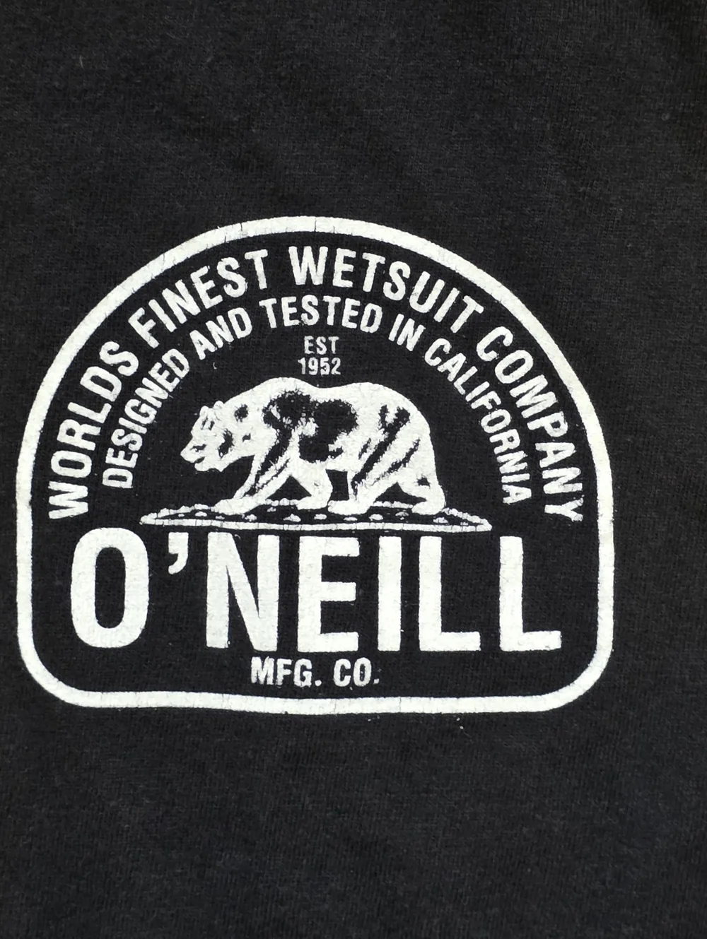 O’Neill Black Graphic Tee XL Surf Skate Back Logo Shirt